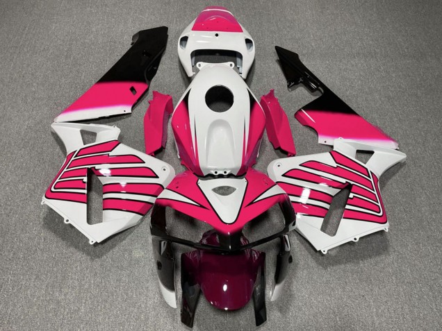 Billige Honda CBR600RR Motorrad Verkleidung 2005-2006 - Weiss Rosa Flugel
