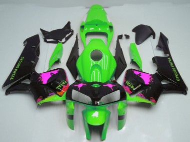 Billige Honda CBR600RR Motorrad Verkleidung 2005-2006 - Rosa Spritzer on Grun
