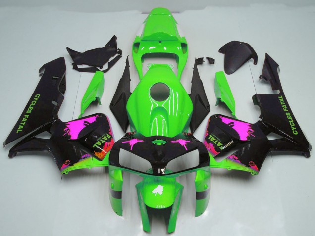 Billige Honda CBR600RR Motorrad Verkleidung 2005-2006 - Rosa Spritzer on Grun
