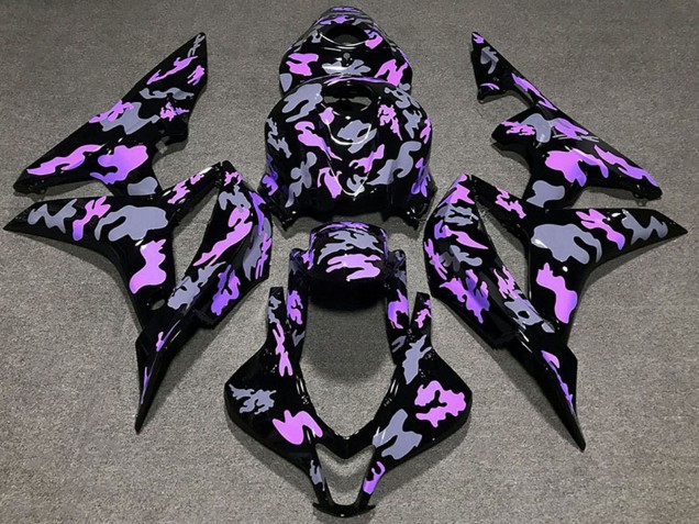 Billige Honda CBR600RR Motorrad Verkleidung 2007-2008 - Lila Grau Camouflage