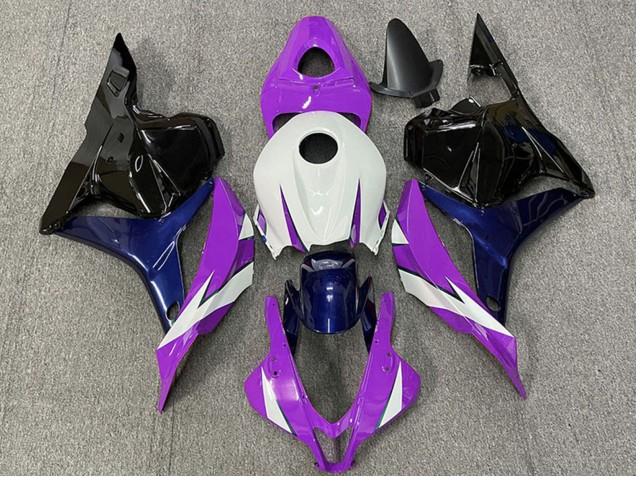 Billige Honda CBR600RR Motorrad Verkleidung 2009-2012 - Weiss Lila Blau Glanzendes Schwarz