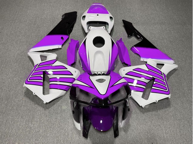 Billige Honda CBR600RR Motorrad Verkleidung 2005-2006 - Lila und Weiss Flugel