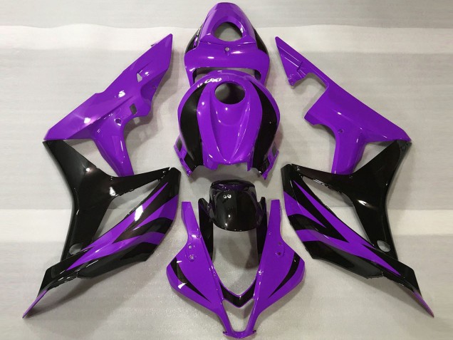 Billige Honda CBR600RR Motorrad Verkleidung 2007-2008 - Lila Glanzendes Schwarz OEM Stil