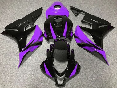 Billige Honda CBR600RR Motorrad Verkleidung 2007-2008 - Lila Glanzendes Schwarz Matt Schwarz