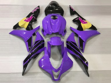 Billige Honda CBR600RR Motorrad Verkleidung 2007-2008 - Lila Gelb Glanzendes Schwarz Rosa Bull