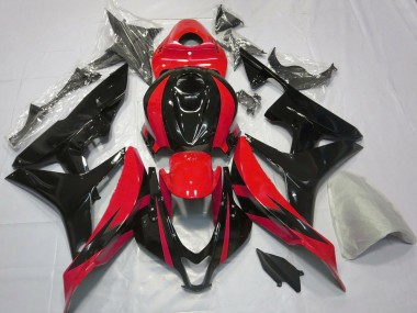Billige Honda CBR600RR Motorrad Verkleidung 2007-2008 - Rot Glanzendes Schwarz OEM Stil