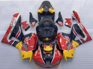 Billige Honda CBR600RR Motorrad Verkleidung 2013-2023 - Dunkel Blau Gelb Red Bull