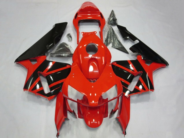 Billige Honda CBR600RR Motorrad Verkleidung 2003-2004 - Rot Glanzendes Schwarz OEM Stil