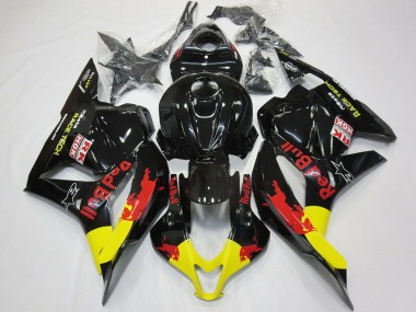 Billige Honda CBR600RR Motorrad Verkleidung 2009-2012 - Glanzendes Schwarz Gelb Red Bull