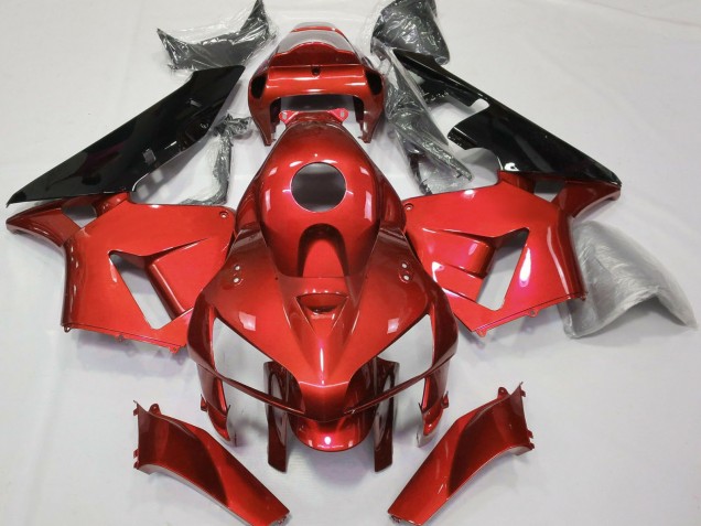 Billige Honda CBR600RR Motorrad Verkleidung 2005-2006 - Rot Schwarz CBR Stil