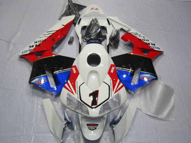 Billige Honda CBR600RR Motorrad Verkleidung 2003-2004 - Weiss Rot Blau Glanzendes Schwarz EuroBet