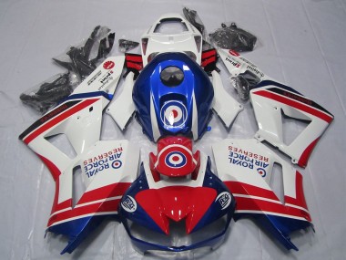 Billige Honda CBR600RR Motorrad Verkleidung 2013-2023 - Weiss Rot Blau Royal Air Force