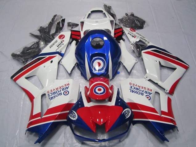 Billige Honda CBR600RR Motorrad Verkleidung 2013-2023 - Weiss Rot Blau Royal Air Force