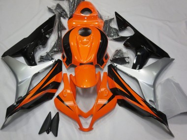 Billige Honda CBR600RR Motorrad Verkleidung 2007-2008 - Silber Orange Glanzendes Schwarz OEM Stil