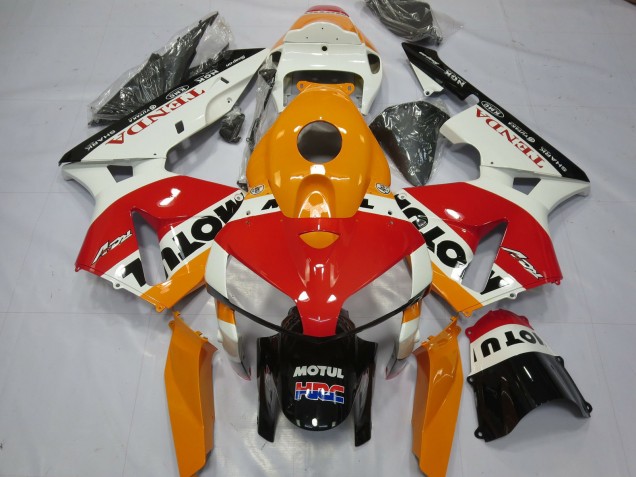 Billige Honda CBR600RR Motorrad Verkleidung 2005-2006 - Weiss Repsol
