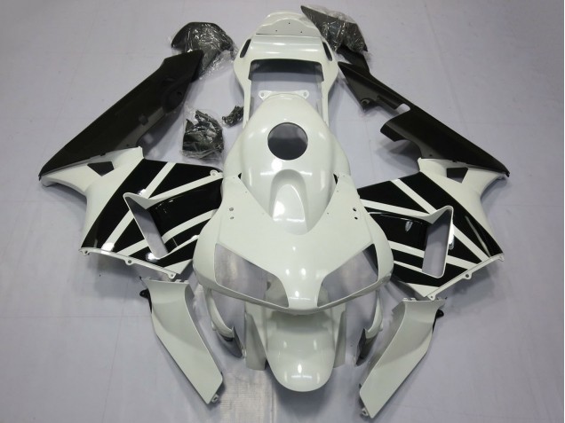 Billige Honda CBR600RR Motorrad Verkleidung 2003-2004 - Weiss Glanzendes Schwarz OEM Stil