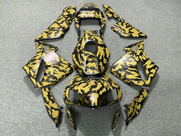 Billige Honda CBR600RR Motorrad Verkleidung 2003-2004 - Gelb Schwarz Camouflage