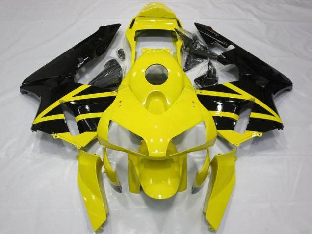 Billige Honda CBR600RR Motorrad Verkleidung 2003-2004 - Gelb Glanzendes Schwarz OEM Stil