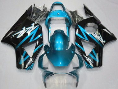 Billige Honda CBR954RR Motorrad Verkleidung 2002-2003 - Hellblau Glanzendes Schwarz