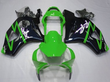 Billige Honda CBR954RR Motorrad Verkleidung Kit 2002-2003 - Grun Glanzendes Schwarz
