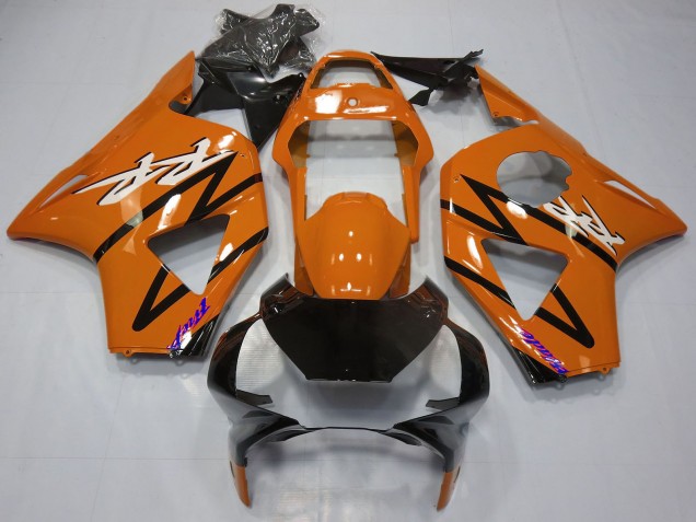 Billige Honda CBR954RR Motorrad Verkleidung 2002-2003 - Dunkel Orange Glanzendes Schwarz
