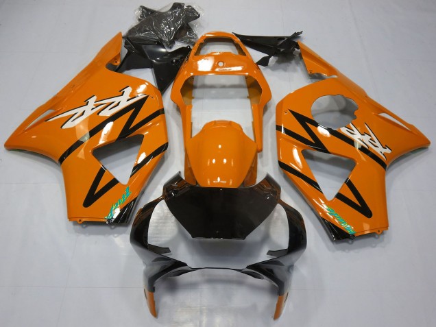 Billige Honda CBR954RR Motorrad Verkleidung 2002-2003 - Orange Glanzendes Schwarz
