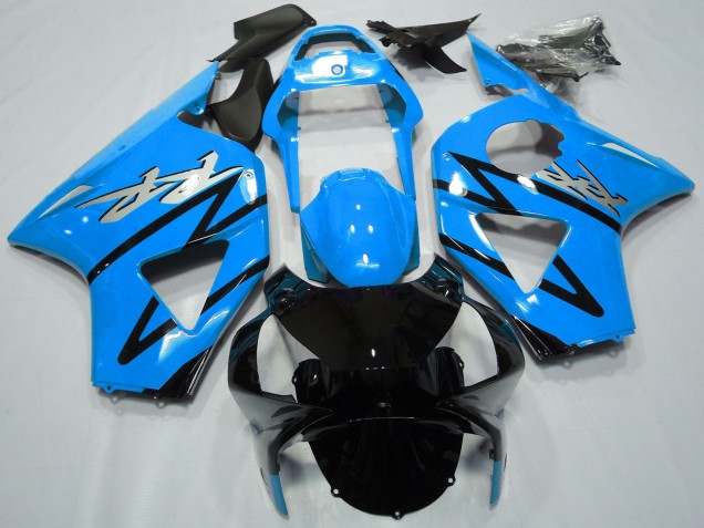 Billige Honda CBR954RR Motorrad Verkleidung 2002-2003 - Hellblau Glanzendes Schwarz CBR Stil