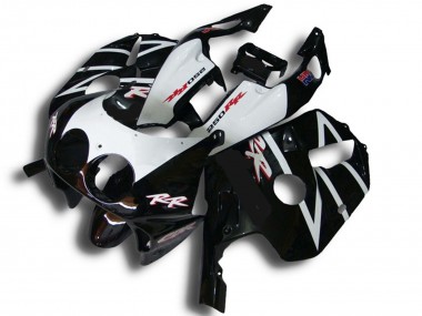 Billige Honda CBR250RR Motorrad Verkleidung 1990-1998 - Glanzendes Schwarz Weiss RR