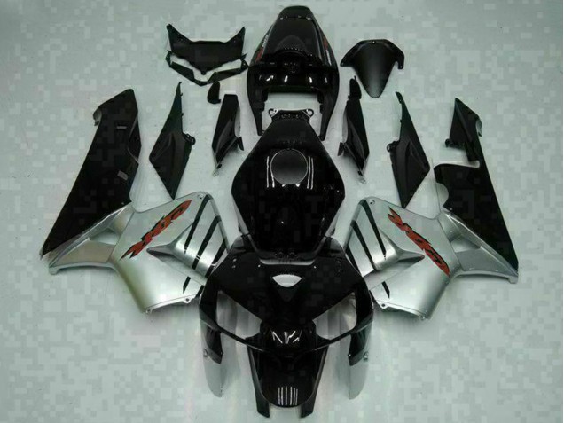 Billige Honda CBR600RR Motorrad Verkleidung 2005-2006 - Glanzendes Schwarz Silber