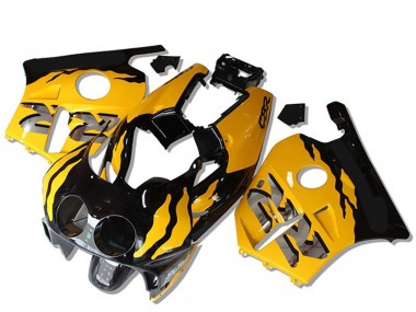 Billige Honda CBR250RR Motorrad Verkleidung 1990-1998 - Gelb Glanzendes Schwarz RR