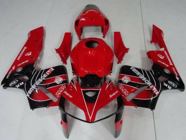 Billige Honda CBR600RR Motorrad Verkleidungen Kit 2005-2006 - Rot Schwarz