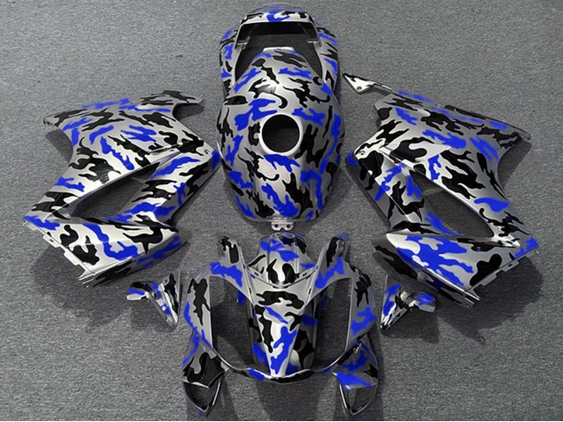 Billige Honda VFR 800 Motorrad Verkleidung 2002-2013 - Blau Camouflage