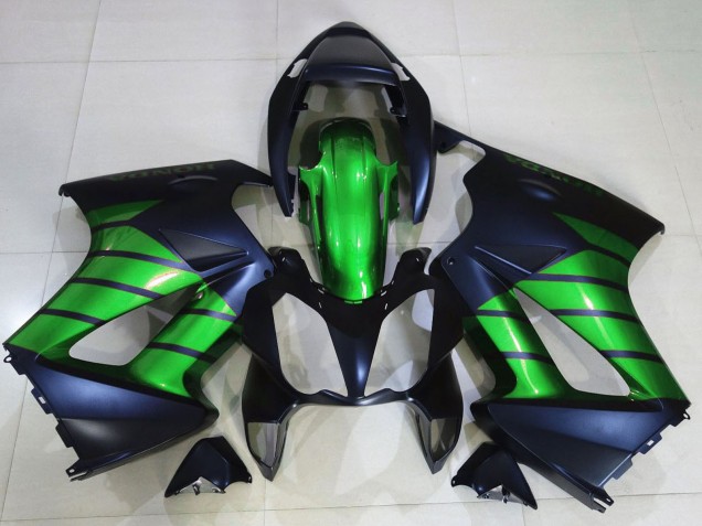 Billige Honda VFR 800 Motorrad Verkleidung 2002-2013 - Grun Matt Schwarz