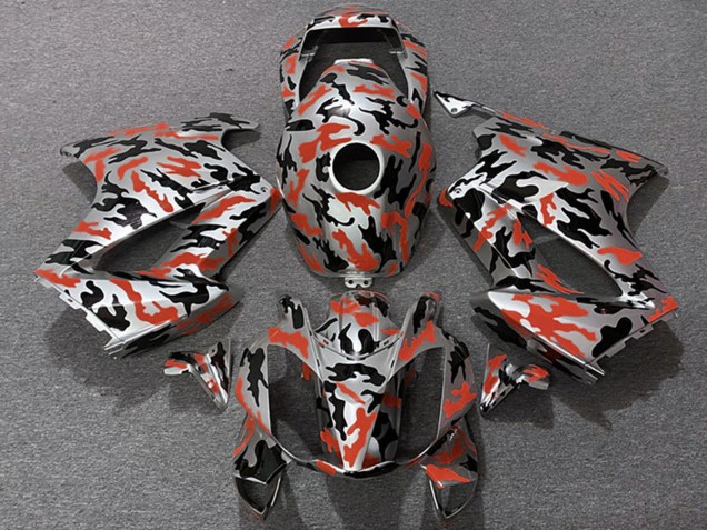 Billige Honda VFR 800 Motorrad Verkleidung 2002-2013 - Rot Camouflage