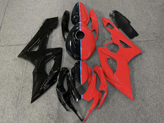 Billige Suzuki GSXR 1000 Motorrad Verkleidung 2005-2006 - Glanzendes Schwarz und Rot