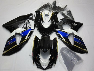 Billige Suzuki GSXR 1000 Motorrad Verkleidung 2009-2016 - Blau Weiss Gold Schwarz