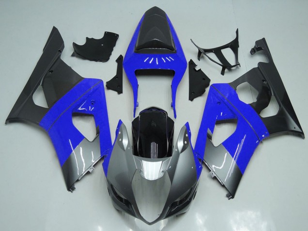 Billige Suzuki GSXR 1000 Motorrad Verkleidung 2003-2004 - Blau Silber Schwarz