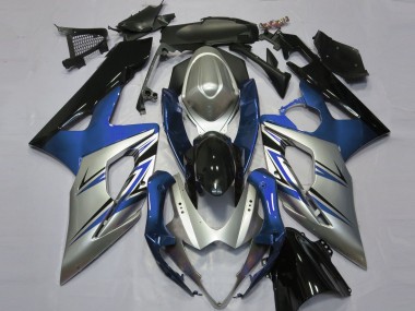 Billige Suzuki GSXR 1000 Motorrad Verkleidung 2005-2006 - Blau Silber Schwarz