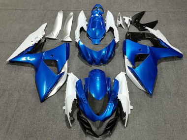 Billige Suzuki GSXR 1000 Motorrad Verkleidung 2009-2016 - Blau Weiss Silber Schwarz