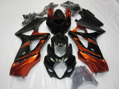 Billige Suzuki GSXR 1000 Motorrad Verkleidung 2007-2008 - Orange Schwarz