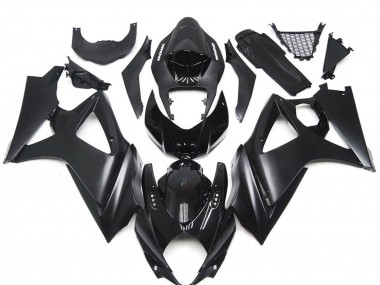 Billige Suzuki GSXR 1000 Motorrad Verkleidung Kit 2007-2008 - Glanzendes Schwarz Matt Schwarz