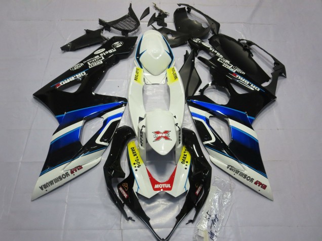 Billige Suzuki GSXR 1000 Motorrad Verkleidung 2005-2006 - Weiss Blau Schwarz Gelb Rot Dunkel Dog