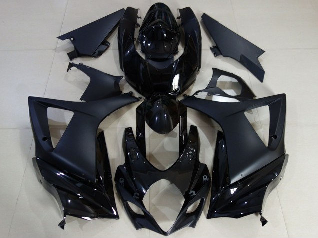 Billige Suzuki GSXR 1000 Motorrad Verkleidung 2007-2008 - Glanzendes Schwarz Matt Schwarz