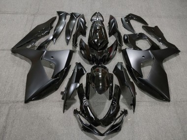 Billige Suzuki GSXR 1000 Motorrad Verkleidung 2009-2016 - Glanzendes Schwarz Matt Schwarz