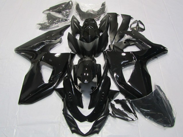 Billige Suzuki GSXR 1000 Motorrad Verkleidung 2009-2016 - Glanzendes Schwarz