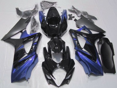 Billige Suzuki GSXR 1000 Motorrad Verkleidung 2007-2008 - Glanzendes Schwarz Blau
