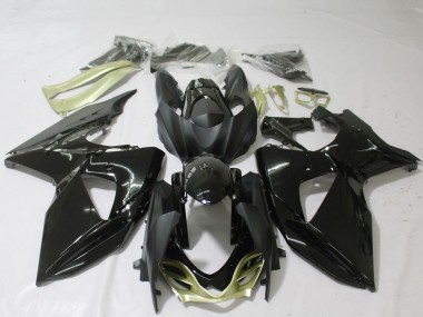 Billige Suzuki GSXR 1000 Motorrad Verkleidung 2009-2016 - Glanzendes Schwarz Silber