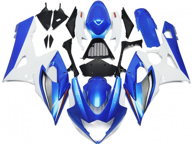 Billige Suzuki GSXR 1000 Motorrad Verkleidung 2005-2006 - Weiss Blau