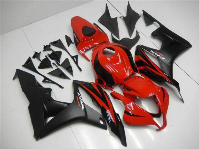 Billige Honda CBR600RR Motorrad Verkleidung 2007-2008 - Rot Matt Schwarz mit Aufkleber