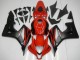 Billige Honda CBR600RR Motorrad Verkleidung 2007-2008 - Rot Matt Schwarz mit Aufkleber